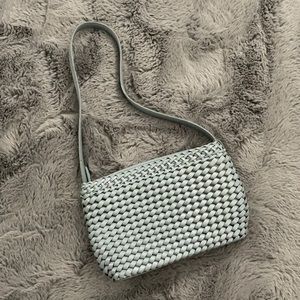 Nine West Vintage Woven Dusty Blue Handbag